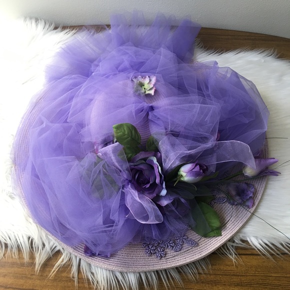 Vintage Lavender Floral Hat main image 5